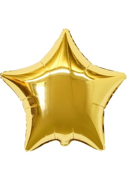 18 inç Gold Renk Yıldız Şekilli Folyo Balon