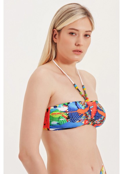 Boncuklu Straplez Bikini