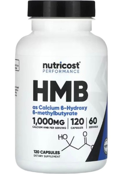 Hmb (Beta-Hydroxy Beta-Methylbutyrate) 1000 mg 120 Kapsül