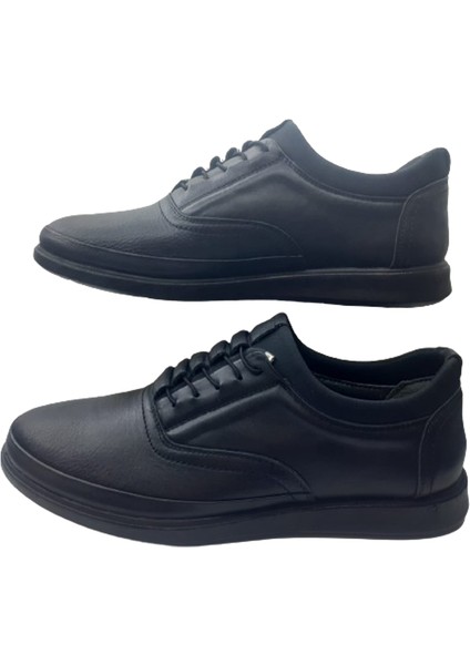 Erkek Siyah Cilt Lastikli Ortopedik Taban Günlük Şık Ayakkabı Bern1547-9 fırsatları