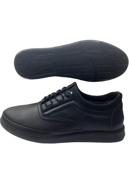 Erkek Siyah Cilt Lastikli Ortopedik Taban Günlük Şık Ayakkabı Bern1547-9 indirimleri