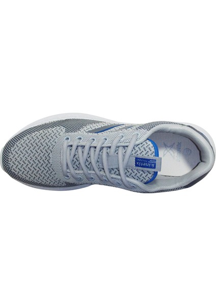 Gri Füme Mavi Bağcıklı Sneakers Spor Ayakkabı