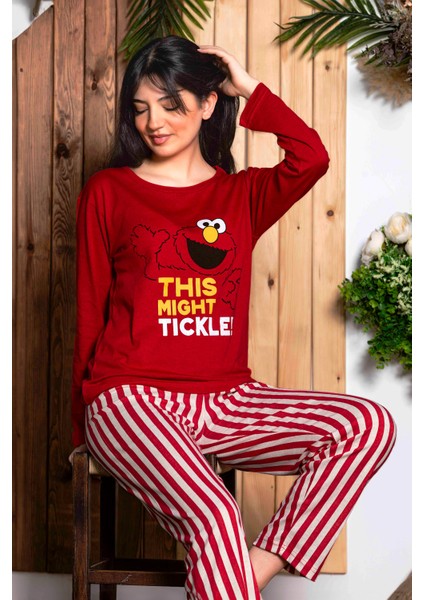 Mevsimlik Uzun Kollu %100 Pamuk Kadın Pijama Takımı- Desenli Kadın Pijama modelleri