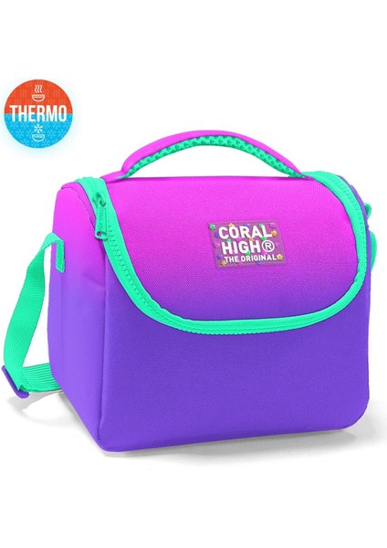 Coral High Thermo Beslenme Çantası Pembe Mor Renk Geçişli