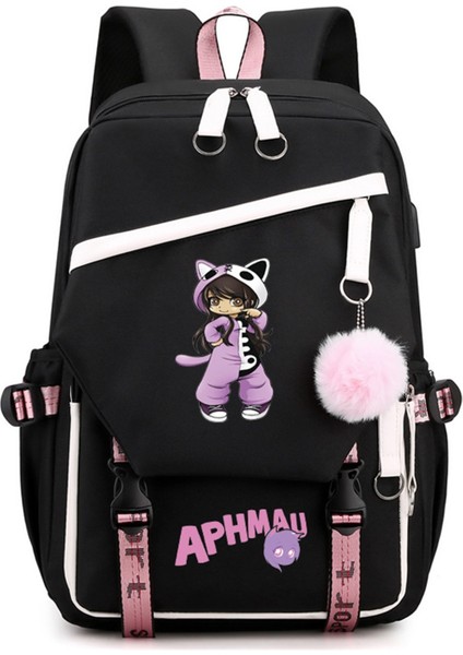 Yeni Sırt Çantası Aphmau Anime Kız Öğrenci Okul Çantası Kadın Dizüstü Sırt Çantası USB Okul Çantası (Yurt Dışından) fırsatları