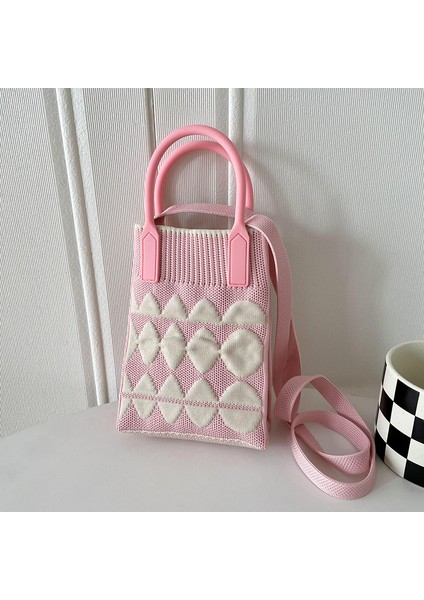 Bahar Sevimli Mini Geometrik Kontrast Renkli Cep Telefonu Çantası Öğrenci Tüm Maç El Çantası Askılı Çanta Nokta (Yurt Dışından)