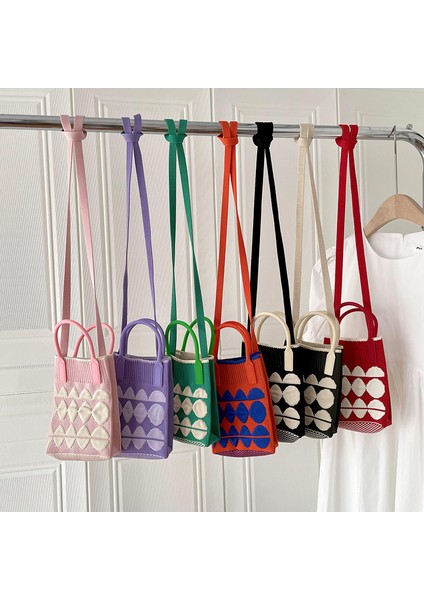 Bahar Sevimli Mini Geometrik Kontrast Renkli Cep Telefonu Çantası Öğrenci Tüm Maç El Çantası Askılı Çanta Nokta (Yurt Dışından) indirimleri