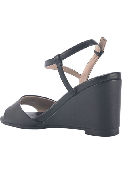 Ayla 3fx Siyah Kadın Comfort Sandalet