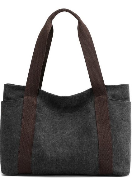 Bayan Günlük Kanvas Büyük Kapasiteli El Çantası Omuz Çantası (Yurt Dışından) fırsatları