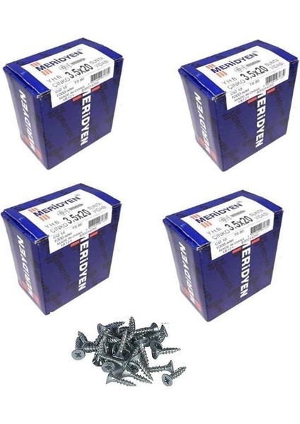 Sunta Vidası 3.5X20 4000 Adet (4 Paket)