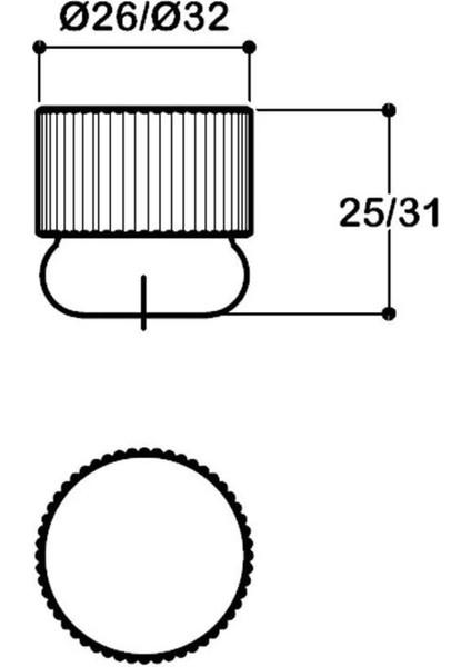 Tek Delikli Kulp Siyah Renk 26 Mm fiyatları