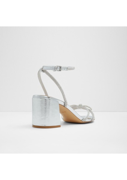 Bouclette Sandalet Yüksek Topuklu Sandalet;abiye Sandalet - Gümüş fiyatları