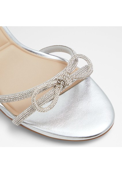 Bouclette Sandalet Yüksek Topuklu Sandalet;abiye Sandalet - Gümüş indirimleri