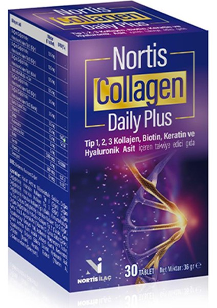 Nortis Collagen Daily Plus 30 Tablet Takviye Edici Gıda