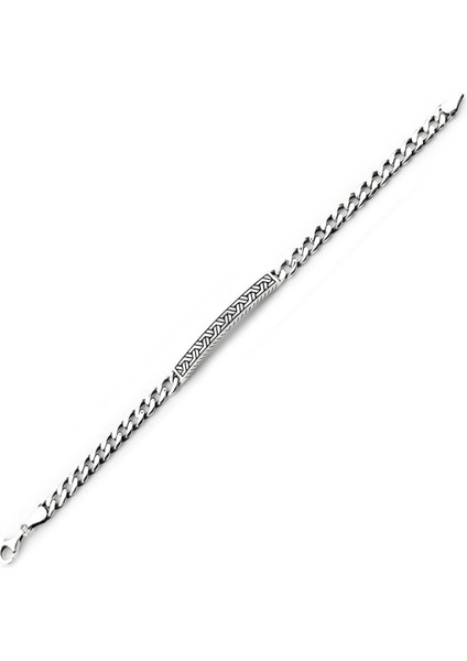 Erkek Gümüş 925 Bileklik 6x2.5mm x 22 cm fiyatları