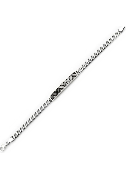 Erkek Gümüş 925 Bileklik 6x2.5mm x 22 cm fiyatları