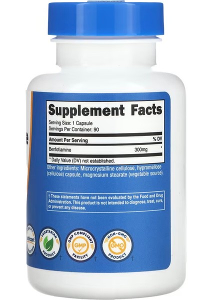 Benfotiamine 300 mg 90 Capsules USA Version fiyatları