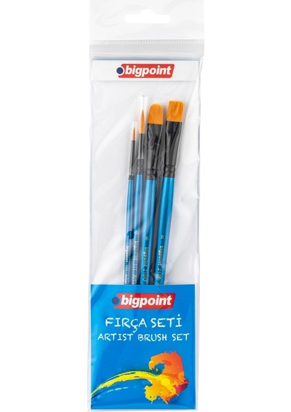 111 & 210 Serisi Sentetik Kıl Karışık Uçlu Fırça Seti 4'lü Blister 6'lı Kutu