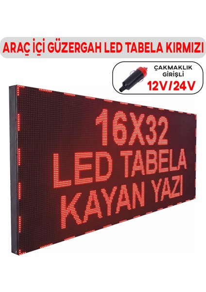 16 x 32 cm Güzergah LED Tabela Servis LED Tabela Çakmaklık Girişli