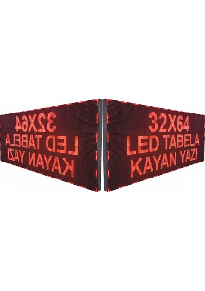 32 x 64 cm LED Tabela - Kayan Yazı-Çift Taraflı - Kırmızı USB