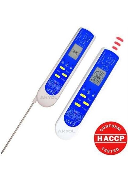 Amt 206 Lazerli ve Daldırma Problu Gıda Termometresi