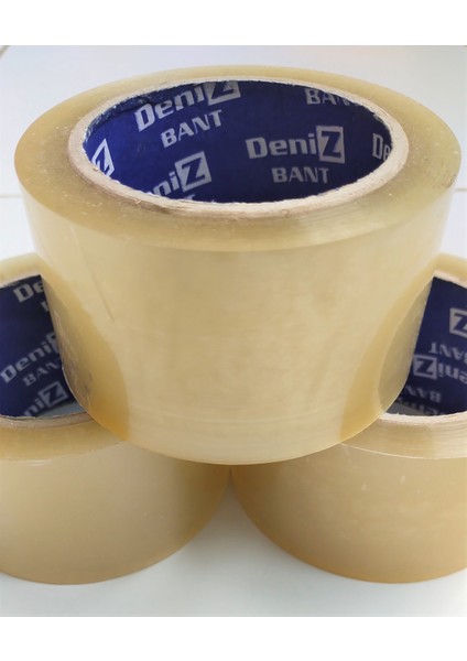 Deniz Bant Şeffaf Süper Yapışkanlı Kopmayan Koli Bandı 70 mm x 100 mt 3 Adet