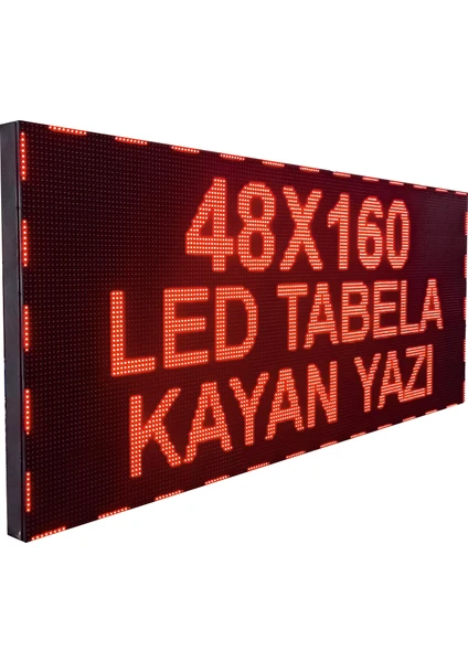 48X160CM LED Tabela-Kayan Yazı -Kırmızı USB Haberleşme