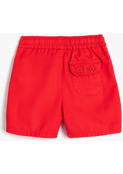 Basic Şort Beli Bağlamalı Cepli Pamuklu fiyatları