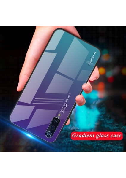 Xiaomi Mi 9-Mor Için Gradyan Temperli Cam Tpu+Pc Mobil Arka Kapak (Yurt Dışından) fiyatları