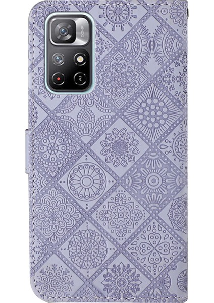 Xiaomi Redmi Için Note 11 5g (Çin) (Mediatek)/not 11T 5g/not 11S 5g Manyetik Toka Baskı Etnik Stili Çiçek Cüzdanı (Yurt Dışından) fırsatları