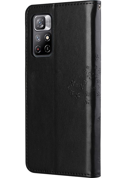 Folio Flip Baykuş Ağacı Izi Iyi Korumalı Anti-Damla Şık Deri Cüzdan Telefon Kasası Kabuk Xiaomi Için Standı Redmi Not 11 /redmi Not 11T /redmi Not 11S -Black (Yurt Dışından) fırsatları