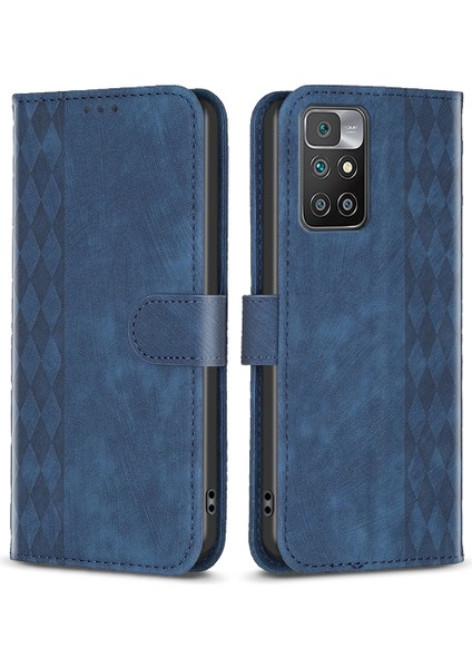 Xiaomi Için Redmi Note 11 4g (Mediatek)/redmi 10 4g (2021)/REDMI 10 2022 4g/10 Prime Baskı Deskesi Cüzdan Stand Telefon Deri Kılıf Mavisi (Yurt Dışından)