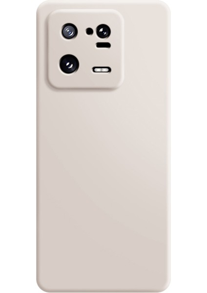 Xiaomi 13 Pro 5g Mikrofiber Astar Tasarım Düz Kenar Koruyucu Kapak-Ka Cep Telefonu Koruma Tpu Kılıfı-Bej (Yurt Dışından)