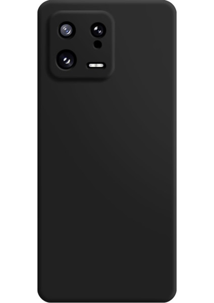 Xiaomi 13 5g Için Ka Cep Telefonu Kabuğu Tpu Kılıfı Mikrofiber Astar Tasarım Düz Kenar Koruyucu Kapak-Siyah (Yurt Dışından)