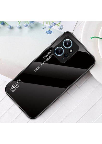 Xiaomi Için Redmi Note 12 4g Telefon Kılıfı Temperli Cam+Pc+Tpu Gradyan Cep Telefonu Kapak Black (Yurt Dışından) indirimleri