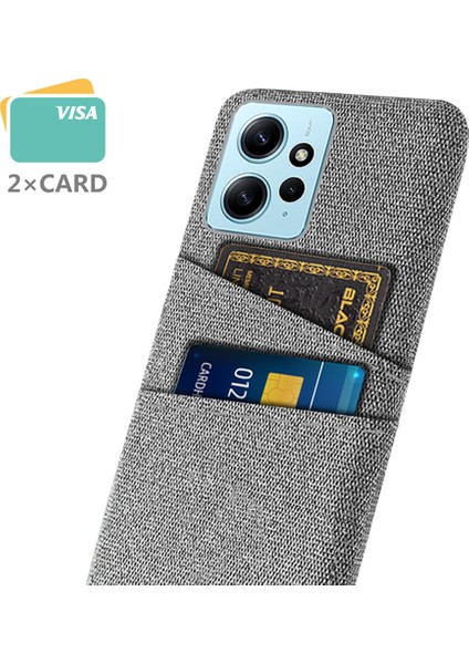 Xiaomi Için Redmi Note 12 4g Telefon Kılıfı 2 Kart Yuvaları Sert Pc+Bez Koruyucu Kapak Işık Gri (Yurt Dışından) fiyatları