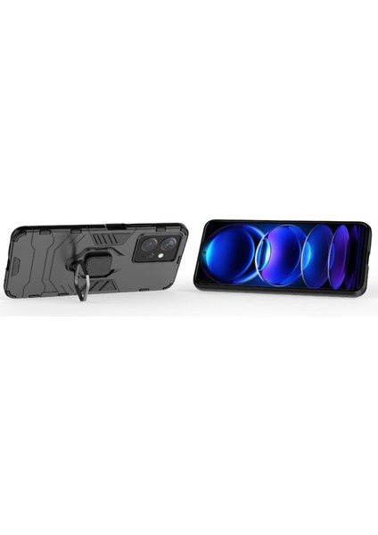 Xiaomi Redmi Için Note 12 4g Tpu+Pc Telefon Kapak Halkası Tutucu Kickstand Telefon Vaka Black (Yurt Dışından) modelleri