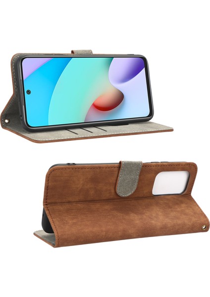 Xiaomi Redmi Için Telefon Kılıfı 10 4g (2021)/REDMI Not 11 4g (Mediatek)/redmi 10 2022 4g/redmi 10 Prime Manyetik Rfıd Engelleme Pu Deri Deri Flip Cüzdan Kapak Stand-Brown (Yurt Dışından) fırsatları