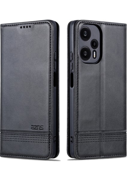 Xiaomi Redmi Için Note 12 Turbo/poco F5 5g Cüzdan Telefon Kılıfı Pu Deri Anti-Drop Stand Kapak Black (Yurt Dışından)