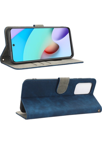 Xiaomi Redmi Için Telefon Kılıfı 10 4g (2021)/REDMI Not 11 4g (Mediatek)/redmi 10 2022 4g/redmi 10 Prime Manyetik Rfıd Engelleme Pu Deri Deri Flip Cüzdan Kapak Stand-Mavi (Yurt Dışından) fırsatları