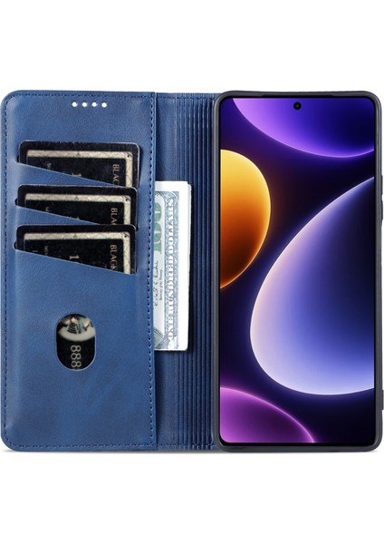 Xiaomi Için Redmi Note 12 Turbo/poco F5 5g Cüzdan Telefon Kılıfı Pu Deri Anti-Drop Stand Kapak-Blue (Yurt Dışından) fiyatları