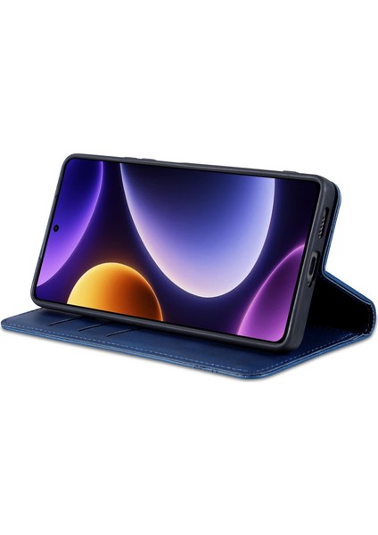 Xiaomi Için Redmi Note 12 Turbo/poco F5 5g Cüzdan Telefon Kılıfı Pu Deri Anti-Drop Stand Kapak-Blue (Yurt Dışından) modelleri