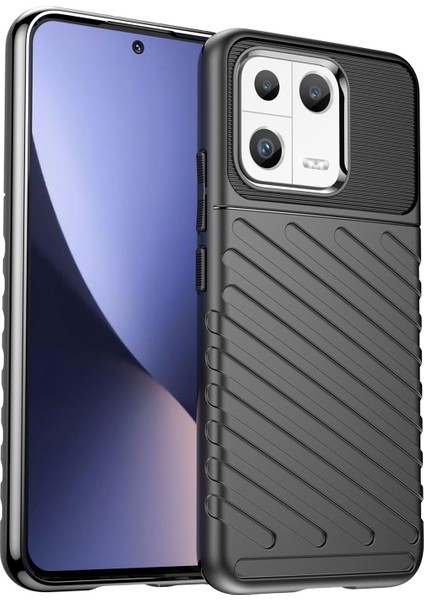 Xiaomi 13 Thunder Serisi Twill Texture Scratch Anti-Koruyucu Arka Kapak- (Yurt Dışından)