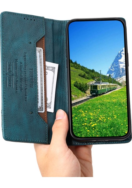 Xiaomi Için Redmi Note 12 4g Toz Geçirmez Rfıd Engelleme Standı Kapak Cüzdan Deri Telefon Kılıf Yeşili (Yurt Dışından) fiyatları