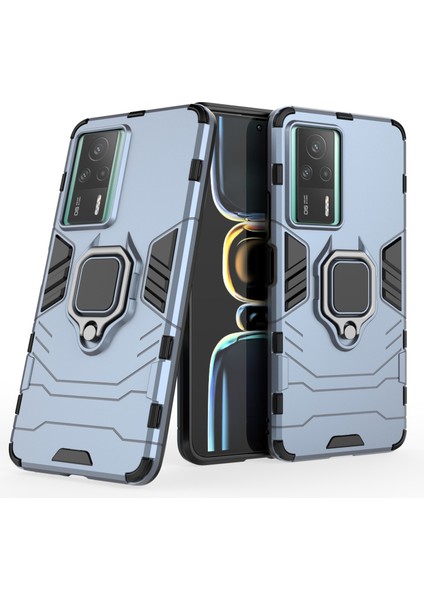 Xiaomi Redmi K60E 5g Için Tpu+Pc Telefon Kılıfı Kararlı Yüzük Tutucu Kickstand Shockproof Cover Shell-Mavi (Yurt Dışından) fiyatları