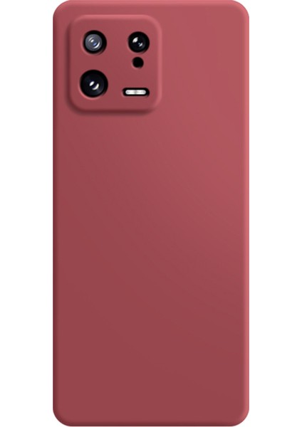Xiaomi 13 5g Için Ka Cep Telefonu Kabuğu Tpu Kılıfı Mikrofiber Astar Tasarım Düz Kenar Koruyucu Kapak-Kırmızı (Yurt Dışından)