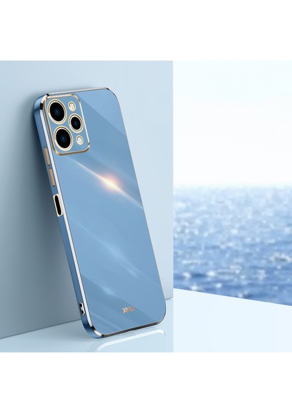 Xiaomi Redmi Için 12 4g Elektrokaplama Kenar Telefon Kapağı Yumuşak Tpu Koruyucu Telefon Kılıfı-Mavi (Yurt Dışından) fiyatları