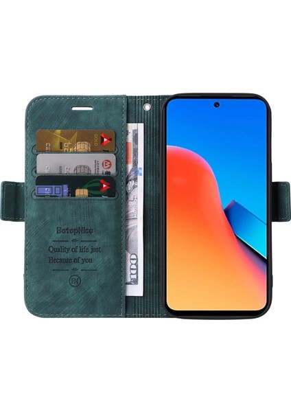 Xiaomi Redmi 12 4g Şok Geçirmez Akıllı Telefon Kapağı Pu Deri Standı Cüzdan Telefon Kılıfı-Yeşil (Yurt Dışından) fiyatları