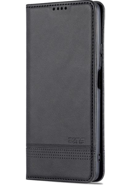 Cüzdan Tasarımı Dayanıklı Pu Deri Deri Şok Geçirmez Telefon Kapak Kılıfı Xiaomi 11T/XIAOMI 11T Pro-Black (Yurt Dışından)