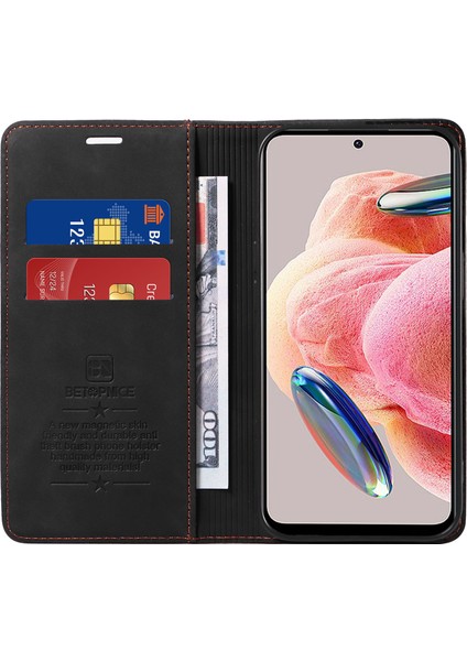 Xiaomi Için Redmi Not 12 4g Rfıd Engelleyen Telefon Cüzdan Kılıf Deri Deri Stand Black (Yurt Dışından) fiyatları